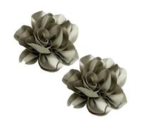 2Pcs 5in Dainty Satin Fabric Flower Brooch Extra Large Rose Camellia Flower Brooches Lapel Pins for Women Wedding Party Dance Banquet Clothes Jewelry Accessories, Silk, no gemstone