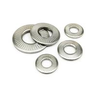 2pcs/5pcs/10pcs/25pcs/50pcs M3 M4 M5 M6 M8 M10 M12 M16 304 Stainless Steel Disc Spring Serrated Knurled Elastic Gasket(50pcs M4)