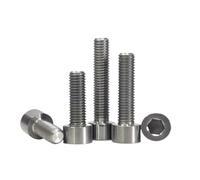 2PCS-5PCS DIN912 TA2 Gr2 Titanium Hexagon Hex Socket Cap Head Screw M1.6 M2 .5 M3 M4 M5 M6 M8 M10 Length 6mm To 60mm(15mm,M5 5pcs)