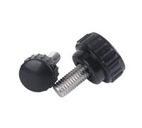 2pcs-5pcs M3 M4 M5 M6 M8 Stainless Steel Handle Hand Screw Knurled Rubber Thumb Screw Plastic Tighten Bolt Knob Screw(50mm,M8 2pcs)