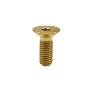 2pcs-5PCS titanium screw DIN7991 M3 M4 M5 M6 Rainbow colourful black gloden titanium TA2 Gr2 flat hex coutersunk head screw(Gloden,30MM_M5 5PCS)