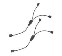 2pcs 5v 3 Pin Addressable Rgb Extension Cable Black