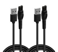 2PCS 5V Cable Replacement Beard Trimmer Charger Cable Compatible with Electric Shaver Charger, Charger Cord Durable Shaver Charger Cable Portable Power Lead for Travel Spare