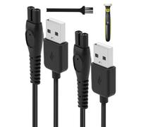 2PCS 5V Charger Cable for Philips 360 One Blade QP2734 QP2824 S3145 S3241 QP2724 QP2834 QP1924 MG7930 MG7950 MG5950 BT3233 QP6552 QP4631 X3053 X5004 BG3017 S5884 S7887 3.3FT Power Cord