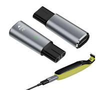 2PCS 5V USB C Shaver Adapter Charger Compatible with Philips One Blade QP2724 QP2734 QP2834 S3145 S5887 S7887 MG5950 MG7950 Electric Converter Type-C Shaver Power Replacement Adapter