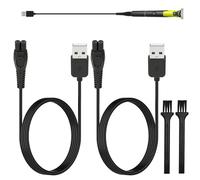 2pcs 5v USB Charger Cable Compatible Electric Shaver USB Beard Trimmer Charging Cable Replacement Power Cord Lead 1m for Electric Razor with Philips Qp2724/90 Qp2834/70 Qp1924/70 Mg9520/50 Mg95