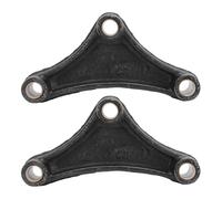 2pcs 6.13in Trailer Leaf Spring Equalizer, EQ 356 Center Pivot Equalizer with 9/16in Bolt Holes for 1 3/4in Wide Double Eye Springs, Cast Iron Curved Suspension Balancer for