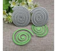 2Pcs 6.2x11.3cm 3D Garland Spiral Flower Metal Cutting Dies Stencils for Card Making Scrapbooking Album Photo Decoration,Cutting Dies Stencils