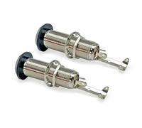 2Pcs 6.35mm 1/4 Inch Electric Bass Guitar Output Socket End Pin Socket Cylinder Input Output Plug Sockets Easy To Use