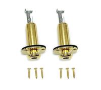 2Pcs 6.35mm Guitar Strap Button Plug Socket With Screws Acoustic Electric Guitar Monophonic End Pin Endpin Plug End Pin Output