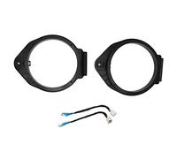 2PCS 6.5in/16.5cm Speaker Install Spacer Update Ring Adapter Black with Wiring Harness