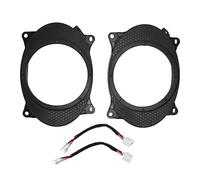 2pcs 6 5inch Door Speaker Adapter Spacer Rings with 2pcs Wire Harness Replacement for Levin (6X9)