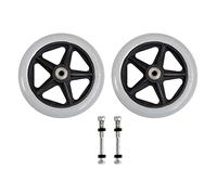 2Pcs 6/7/8in Wheelchair Caster Front Wheel Replacement Solid Tire Wheel Wheelchairs Accessories Wear-Resistant Power Wheelchair Accessories for Adults