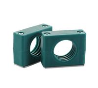 2PCS 6/8/10/15/20/22/25/28/30/32/35/40mm Diameter Pipe Bolted Plastic Clips Pipe Clamp Tube Fastener Kit(Diameter 15mm Pipe)