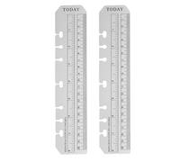 2pcs 6 binder a5 Flexible Ruler Clear Plastic Notebook Binder Loose-Leaf Page ulti-Function 6 Separator Holes A5 Ruler