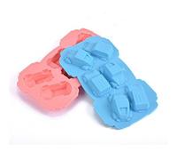 2PCs 6 Cavity Cars Shape Silicone Muffin Cake Bread Mold Chocolate Jelly Candy Soap Baking Mould