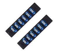 2PCS 6 Duplex LC Adapters LGX Footprint Fiber Patch Panel Loaded 12 Fiber Ports Couplers Enclosure - LC UPC Blue Compatible with SingleMode Multimode|1.25G/10GB OS1-2/OM1-3)