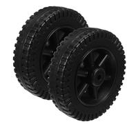 2pcs 6 Inch Hollow Blow-molded Replacement Wheels Black Plastic | Quiet Rolling for Garden Carts and Lawn Sprayers, Easy Handling, Low-maintenance Use