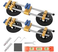 2PCS 6 inch Stone Seamless Seam Setter With Vacuum Suction Cups For Seam Joining Leveling,Solid Countertop Installation Tool for Quartz slabs, Granite, Stone