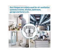 2pcs 6 Inch to 4 Inch Duct Reducer Increaser Galvanized Steel Air Duct Adapter Round Crimped Pipe Connector Fitting