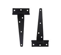 2PCS 6 Inches T Shape Rustproof Iron Light Duty Shed Hinge DIY,Gate Strap Door Gates Hinges