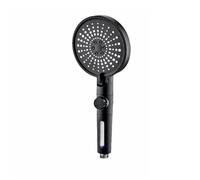 2pcs 6 Modes Adjustable Shower Head High Pressure Water Saving Rainfall Faucet Bath for Bathroom for Home Bathroom(Black)