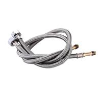 2pcs 60/80cm Bathroom Kitchen Faucet Connector Braided Supply Hose Stainless Steel Basin Tap Hot and Cold Water Inlet Pipe G1/2" for Kitchen(80cm)