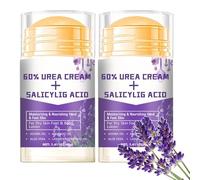 2PCS 60% Urea Foot Cream for Very Dry Feet & Hands, Cracked Heels Repair Cream, Intensive Foot Moisturiser with Lavender, Hard Skin & Callus Remover, Heel Cream for Hard Skin, Deep Moisturizing