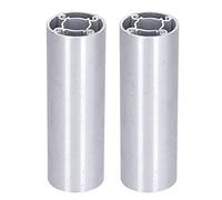 2Pcs 6063 Aluminum Alloy Round Straight Tube, Seamless Structural Tubing for Robots, OD 32mm with Center Hole and M4 Threaded Holes, Compatible with TETRIX FTC First (6103-0032-0144)