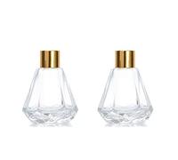 2PCS 60ml/2oz Empty Refillable Transparent Glass Diffuser Bottle Diffuser Jars Aromatherapy Storage Container Fragrance Accessories Use for DIY Replacement Reed Diffuser Sticks Decor