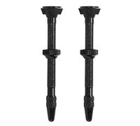 2pcs 60mm Tubeless Valve Stem, Lightweight Alloy Valve Stem for Mountain Road Bike, Removable Core with O - Ring Seal, Universal Fit for Tubeless Tires (Black)