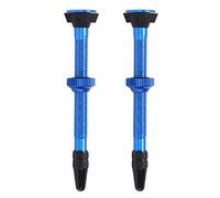 2pcs 60mm Tubeless Valve Stem, Lightweight Alloy Valve Stem for Mountain Road Bike, Removable Core with O - Ring Seal, Universal Fit for Tubeless Tires (blue)
