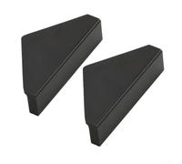 2PCS 64mm Half Moon Pull Handle for Kitchen Cabinet Cupboard Door Drawer, Space Aluminum Construction with Brass Gold Finish, Circ(Triangle Black)