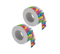 2pcs 65.6 Feet Colorful Leaves Bulletin Board Border Trim Waterproof and Adhesive for Classroom Chalkboard, Wall