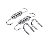 2pcs 65mm Length Exhaust Pipe Muffler Springs Swivel Motorcycle Exhaust System Fully Rotatable Mounting Springs Stainless Steel Full Support for Your Exhaust System stainless steel exhaust welding fas