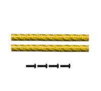 2pcs 67-78mm Carbon Fiber Chassis Braces for 1/10 RC Crawler - Lightweight & Customizable Bumper Bull Bar Accessories(Yellow,70mm)