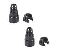 2Pcs 6AN Aluminum Fuel Line Quick Connect Fitting Compatible With 3/8 And 5/16 EFI Fuel System Requirements(A)