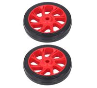 2Pcs 6in Air Compressor Wheels - Rubber Replacement with 12mm Hole, Universal Parts for Improved Mobility