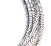 2pcs 6mm 8mm Stainless Steel Wire Rope Cable PVC Plastic Coated 7 x 7/19 1Meter(6mm)