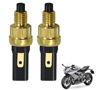 2Pcs 6mm Brake Tail Light Switch Plug for Motorcycle Scooter Copper Shell Motorcycle Brake Lights Tail Lights Front and Rear Brake Switch Plugs Compatible with Aprilia 37x11mm
