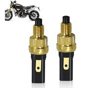 2Pcs 6mm Brake Tail Light Switch Plug for Motorcycle Scooter Copper Shell Motorcycle Brake Lights Tail Lights Front and Rear Brake Switch Plugs Compatible with Aprilia 37x11mm