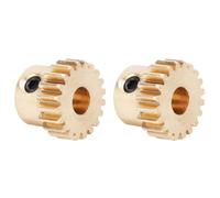 2Pcs 6mm Round Holes 0.8 Modulus Brass 20 Tooth Pinion Industrial Robot Parts Wonderful Replacement for the Old or Broken Gear