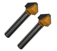 2pcs 6mm Shank 90 Degree V Groove Bit CNC Engraving Solid Router Bit Carbide Milling Cutter Wood Drilling Accessory