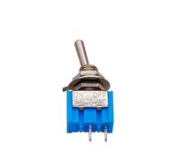 2Pcs 6mm Switches Miniature Toggle Switch Single Pole Double Throw Mini Waterproof Cap Micro Electronic Gadgets ON-OFF-ON 6A(ON-ON 12pin)