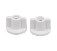 2PCS 6mm Toilet Seat Back Nut Replacement for Toilet Lid Bottom Fixed, White Plastic Screw Fixing Nut Compatible with 6mm Screws, 2.5cm Size