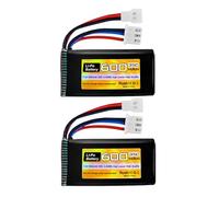 2PCS 7.4V 600mAh 35C 2S Lipo Battery with Molex Plug for FMS FCX24 RC Car Truck RC Electric Climbing Vehicle FCX24 Battery
