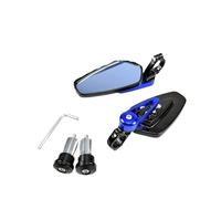 2pcs 7/8" 22mm Motorcycle Mirrors Bar End Blue Glass Rear View For F800GT HP2 For EnduRo HP2 For Megamoto F800R F800S F800ST(Blue)