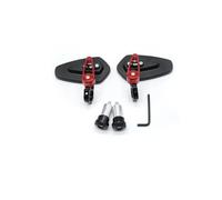 2pcs 7/8" 22mm Motorcycle Mirrors Bar End Blue Glass Rear View For Honda Crf1000L Xr650r Xr400(Red)