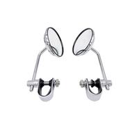 2Pcs, 7/8" Handlebar, Round Rear View, Side Mirrors, Motorcycle Accessories, for Bobber, for Cruiser, for Racer, for Cafe(Chrome)