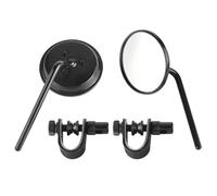 2Pcs, 7/8" Handlebar, Round Rear View, Side Mirrors, Motorcycle Accessories, for Bobber, for Cruiser, for Racer, for Cafe(Black)